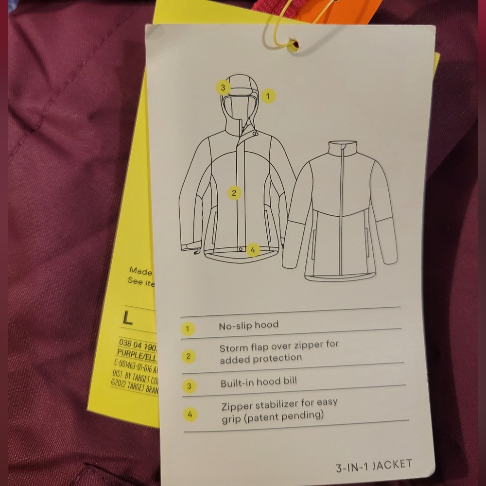 🎯nwt all in motion kids winter jacket - Picture 5 of 6